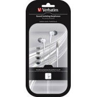 Verbatim Sound Isolating Earphones, White (41825)